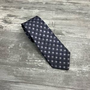 Marc New York Grey & Purple Check Skinny Tie